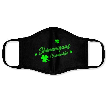 Discover Shenanigans Coordinator Teacher St Patrick'S Day Face Masks