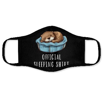Discover Official sleeping pajama Face Masks sea otter