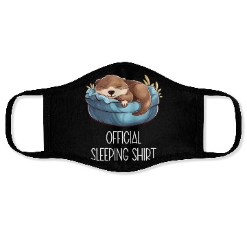 Discover Official sleeping pajama Face Masks sea otter
