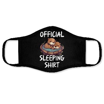 Discover Official sleeping pajama Face Masks sea otter