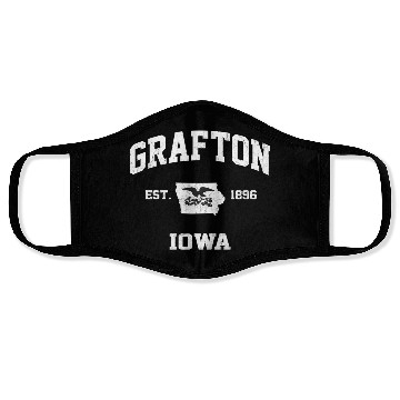 Discover Grafton Iowa Ia State Athletic Style Face Masks