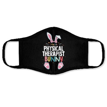 Discover I'M The Physical Therapist Bunny Easter Day Rabbit Face Masks