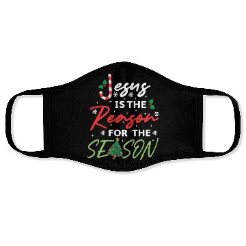 Discover Jesus Is The Reason For The Season Candy Cane Face Masks
