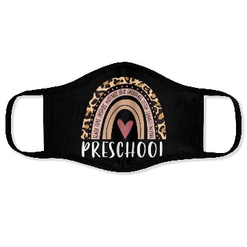 Discover Leopard Rainbow Preschool Teacher Prek Back To Sch Face Masks