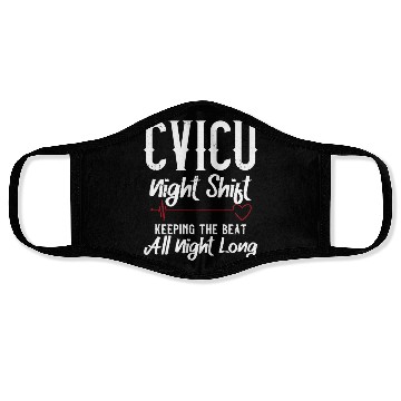 Discover Cvicu Night Shift Nurse Keeping The Beat Face Masks
