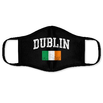 Discover Dublin Ireland Irish Flag St Patrick'S Day Face Masks