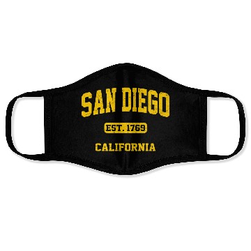 Discover San Diego California State Athletic Style Face Masks