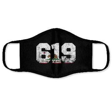 Discover Area Code 619 San Diego California Face Masks