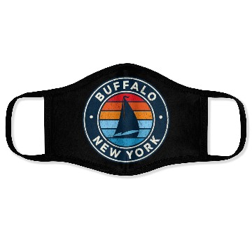 Discover Buffalo New York Ny Sailboat 70S Face Masks