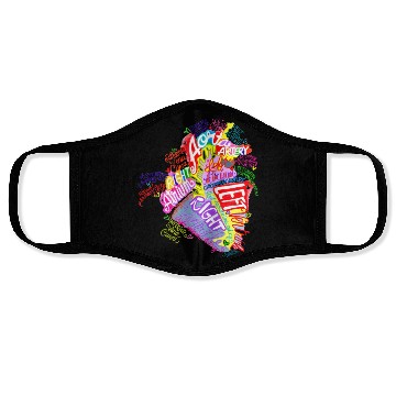 Discover Anatomical Heart Word Graffiti Face Masks