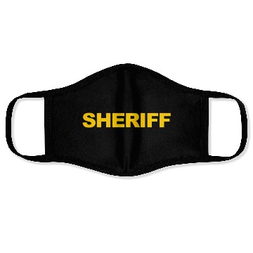 Discover Sheriff Police Front Back Print Law Enforcement Face Masks