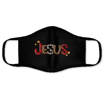 Discover Jesus Is The Reason Buffalo Plaid Leopard Nativity Face Masks