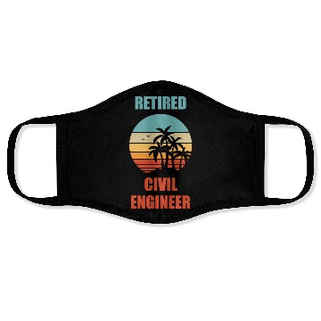 Discover Retired Civil Engineer Retirement Face Masks