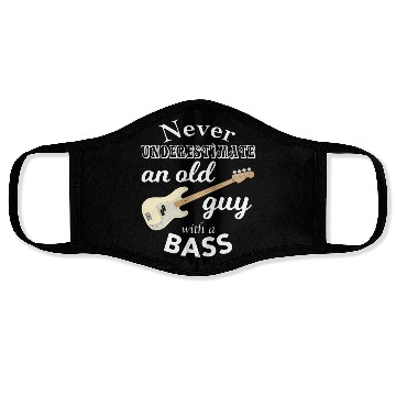 Discover Never Underestimate An Old Guy With A Bass Face Masks