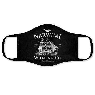 Discover Narwhal Whaling Co Face Masks