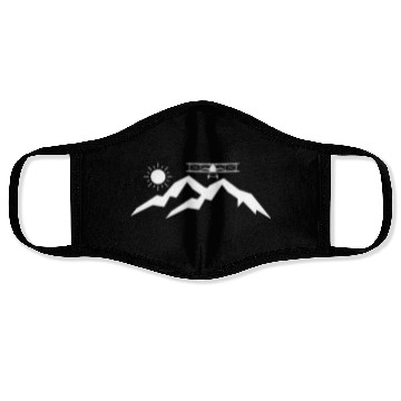 Discover Biplane Mountains Sun Face Masks