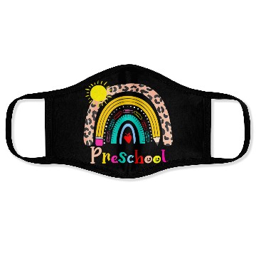 Discover Team Preschool Squad Back To School Rainbow Teache Face Masks