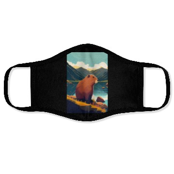 Discover Capybara Nature Capibara Face Masks