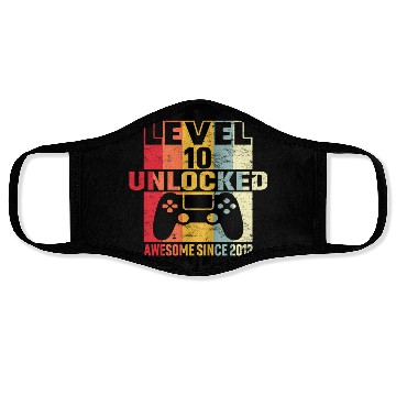 Discover Level 10 Unlocked 2012 10Th 10 Gaming Face Masks
