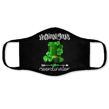 Discover Shenanigans Coordinator St Patrick'S Day Face Masks
