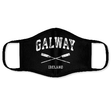 Discover Galway Ireland Nautical Crossed Oars Face Masks