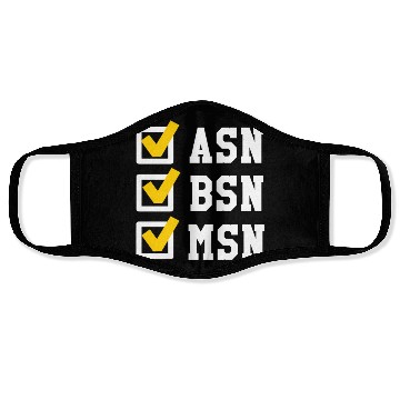 Discover Asn Bsn Msn Nursing Degree Checklist Graduation Face Masks