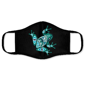 Discover Native American Indian Style Frog Pacific Northwes Face Masks