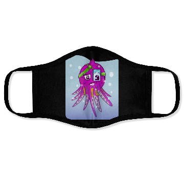 Discover Cute pink octopus Face Masks