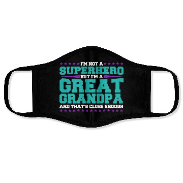 Discover Superhero Great Grandpa Face Masks