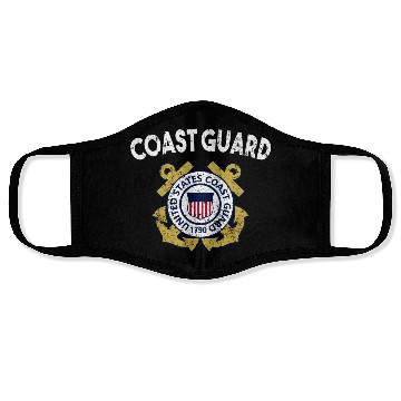 Discover Proud Coast Guard Military Pride Face Masks