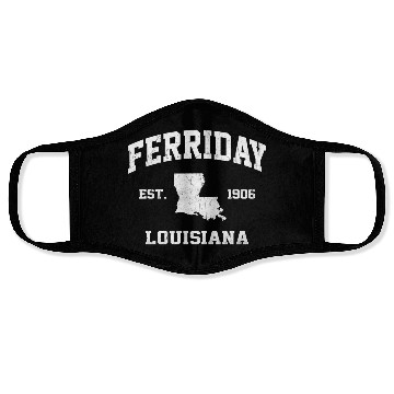 Discover Ferriday Louisiana La State Athletic Style Face Masks