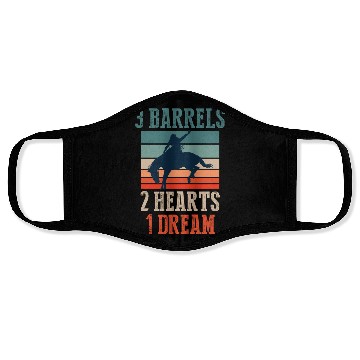 Discover Barrel Racing Rodeo Face Masks