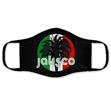 Discover Jalisco Mexico Flag Native Palm Tree Mexican Face Masks