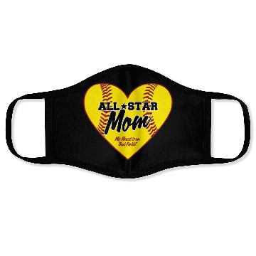 Discover All-Star Softball Mom Face Masks