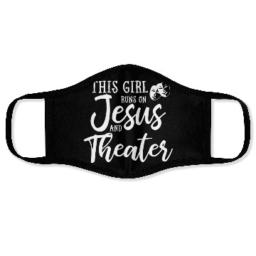 Discover This Runs On Jesus And Theater Christian Face Masks