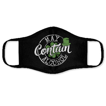 Discover May Contain Alcohol Saint Paddy'S St Patrick'S Day Face Masks