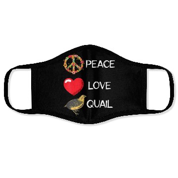 Discover Quail Birds Lover Love Peace Quail Japanese Quail Face Masks