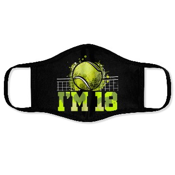 Discover I'm 18 Racket Sports Tennis Player Teen 18th Face Masks