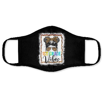 Discover Leopard Messy Bun Bleached Girls 1st Grade Back To Face Masks