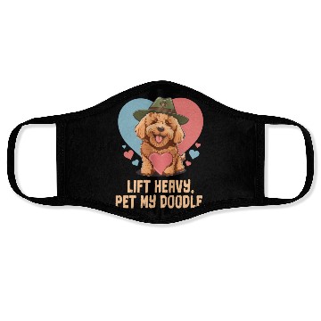 Discover Lift Heavy Pet My Doodle Goldendoodle Dog Dad Face Masks
