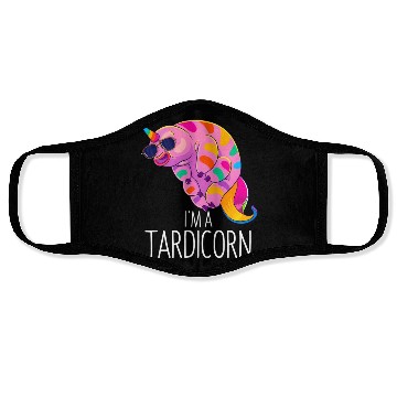 Discover Water Bear Unicorn Tardigrade Science Microbiology Face Masks