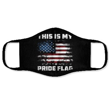 Discover This Is My Pride Flag USA American 4th Of July Face Masks