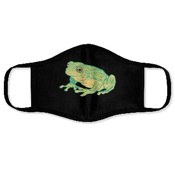 Discover green frog Face Masks