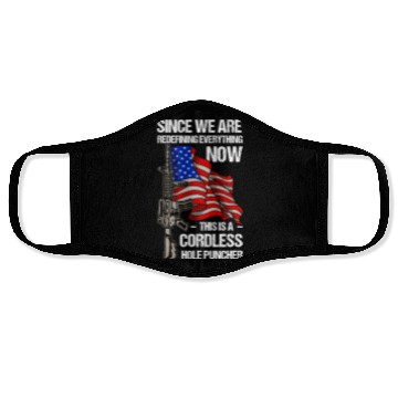 Discover Gun Cordless Hole Puncher American Flag Face Masks