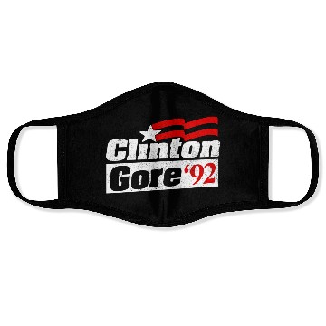 Discover Clinton Gore Bill Clinton 92 Elect Face Masks