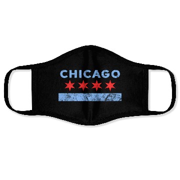 Discover Chicago - Chicago Flag Face Masks