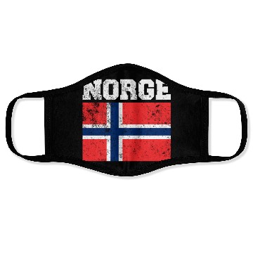 Discover Norge Flag Norwegian Flag Face Masks