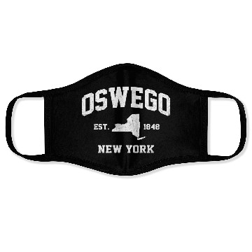 Discover Oswego New York Ny State Athletic Style Face Masks