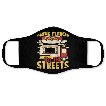 Discover Street Food Hotdog Face Masks