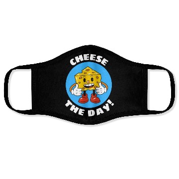 Discover Cheese The Day | Cheese Pun Face Masks